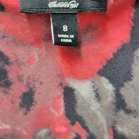 Talbots Women's V-neck Floral Sleeveless Silk Top Blouse 8 Excellent Condition - Picture 9 of 9